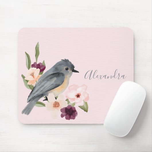 Schöne Bohemische Wasserfarbenwelt Bird & Branch Mousepad (Mit Mouse)