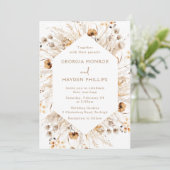 Schöne Boho All Seasons Luxus Hochzeit Einladung (Stehend Vorderseite)