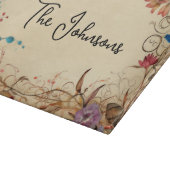 Schöne Boho Ästhetische Blumengestelle Schneidebrett (Ecke)