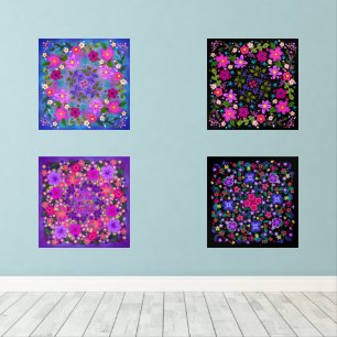 Schöne Boho-Blume blühen Wahnsinn Bilderwand Sets