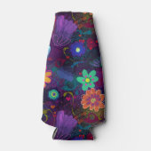 Schöne Boho-Blume Flaschenkühler (Vorderseite)