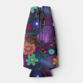 Schöne Boho-Blume Flaschenkühler (Rückseite)