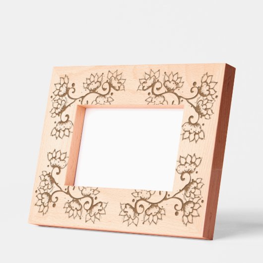 Schöne Boho-Blume Geätzte Rahmen (Links)