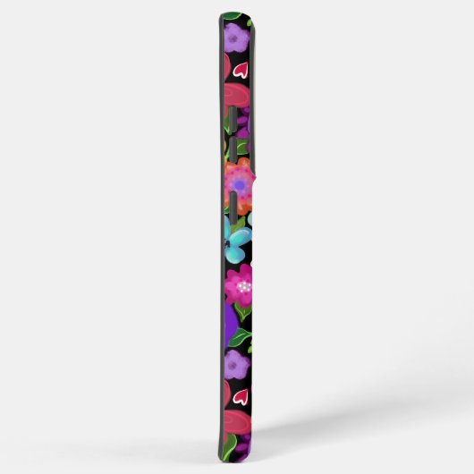 Schöne Boho-Blume in Schwarz Samsung Galaxy Hülle (Rechte Seite)