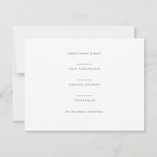 Schöne Boho Botanische White Wedding Antwort (Rückseite)