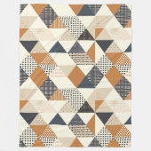 Schöne Boho-Geometrieformen Erdtöne Blanke Fleecedecke (Vorderseite)