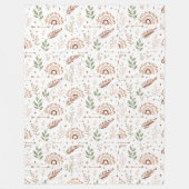Schöne Boho-Geometrieformen Erdtöne Blanke Fleecedecke (Vorderseite)