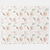 Schöne Boho-Geometrieformen Erdtöne Blanke Fleecedecke (Vorderseite (Horizontal))