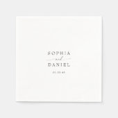 Schöne Boho Minimalistisch Moderne Hochzeit Serviette (Vorderseite)