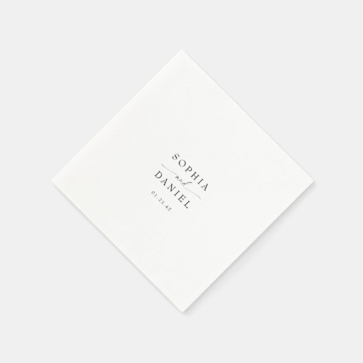 Schöne Boho Minimalistisch Moderne Hochzeit Serviette (Ecke)