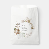 Schöne Boho Minimalistische botanische Hochzeit Geschenktütchen (Vorderseite)
