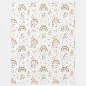 Schöne Boho-Regenbogen-Formen-Erde-Ton-Decke Fleecedecke (Vorderseite)