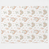 Schöne Boho-Regenbogen-Formen-Erde-Ton-Decke Fleecedecke (Vorderseite (Horizontal))