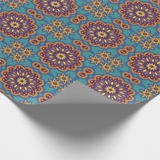 Schöne Boho Talavera Fliese Geschenkpapier (Ecke)