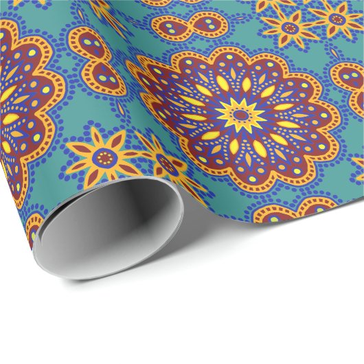 Schöne Boho Talavera Fliese Geschenkpapier (Rolleneckpunkt)