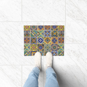 Schöne Boho-Talavera-Fliesen Fußmatte