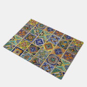 Schöne Boho-Talavera-Fliesen Fußmatte (Schrägansicht)