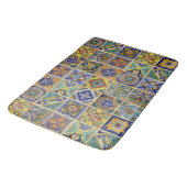 Schöne Boho Talavera Tiles Badematte (Schrägansicht)