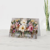 Schöne Boho-Wildblumen-Blumen-Geburtstag Karte (Vorderseite)