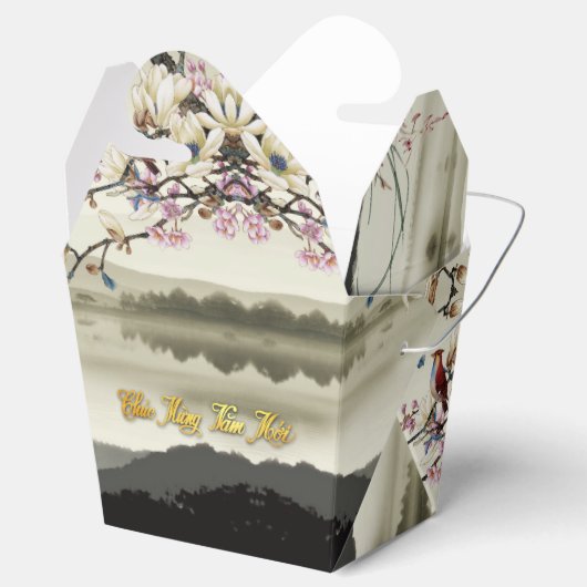 Schöne bokolische Szene Frühling Vietnamesisch Neu Geschenkschachtel (Geöffnet)