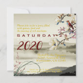 Schöne bokolische Szene vietnamesische Rat Jahr 20 Ankündigung (Rückseite)