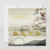 Schöne bokolische Szene vietnamesische Rat Jahr 20 Ankündigung (Vorderseite)