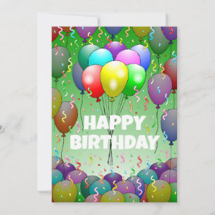 Schöne Bollons und Confetti Karte