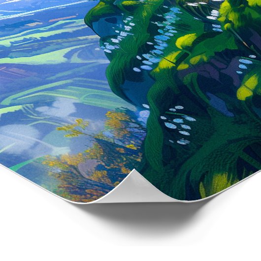 Schöne Bonsai Tree auf dem Spring Hill Poster (Ecke)