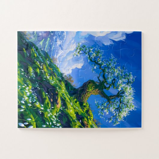 Schöne Bonsai Tree auf dem Spring Hill Puzzle (Horizontal)