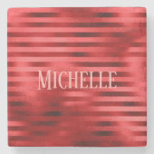 Schöne Bordeaux Steinuntersetzer (Vorderseite)