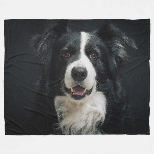 SCHÖNE BORDER-COLLIE FLEECEDECKE (Vorderseite (Horizontal))