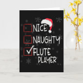 Schöne Böse Flötenspieler Liste Weihnachten Santa Karte (Gelbe Blume)