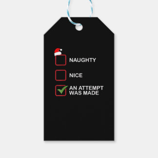 Schöne Böse Versuch Gemacht Lustige Weihnachtslist Geschenkanhänger