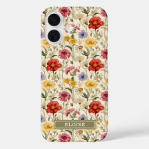 Schöne botanische Aquarell-Wildblumen-Name