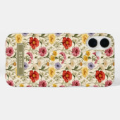 Schöne botanische Aquarell-Wildblumen-Name Case-Mate iPhone Hülle (Rückseite (Horizontal))