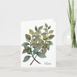Schöne Botanische/Basilische geklappte Grußkarte Feiertagskarte