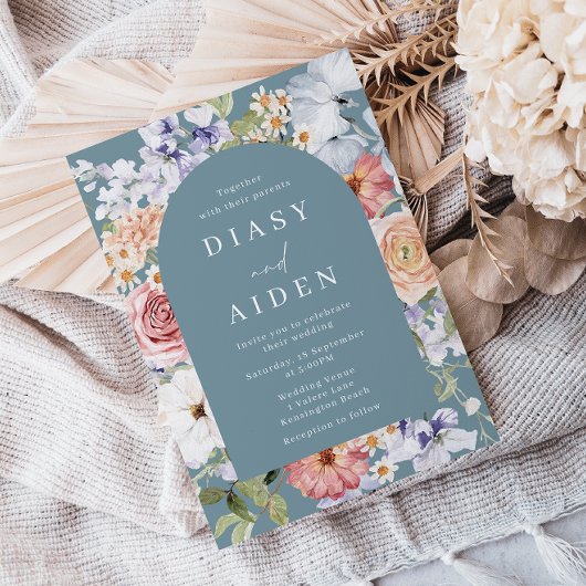 Schöne Botanische Blumengestelle Einladung