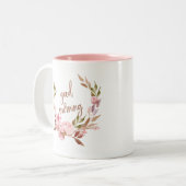 Schöne botanische | Blumenregen Guten Morgen Zweifarbige Tasse (Vorderseite Links)