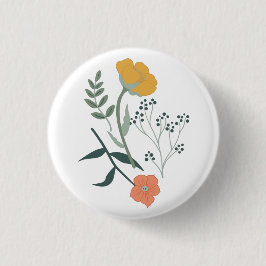 Schöne botanische Flora Button