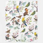 Schöne botanische Flora und Fauna Fleecedecke (Vorderseite)