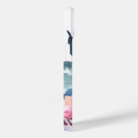 Schöne botanische Floralfarben + Monogramm Case-Mate iPhone Hülle (Rückseite / Rechts)