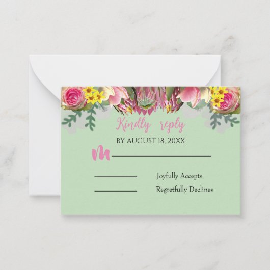 Schöne Botanische Gartenanlage Minzekarte Mitteilungskarte (Vorderseite)