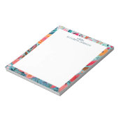 Schöne botanische girly Blumenrahmen Notizblock (Rotiert)