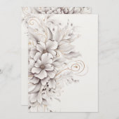 Schöne botanische Hochzeit mit Flora Einladung (Vorne/Hinten)