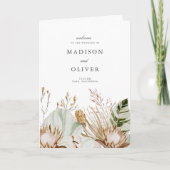 Schöne botanische Hochzeitfeier Programm (Vorderseite)