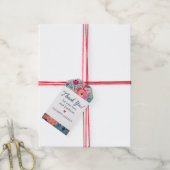 Schöne botanische Mädchen Blumige Danke Geschenkanhänger (Mit Garn)