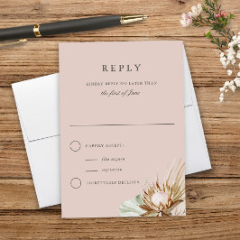 Schöne botanische neutrale Hochzeitreferenz RSVP Karte