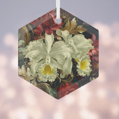Schöne Botanische Orchideen Frische Pasta machen Ornament Aus Glas