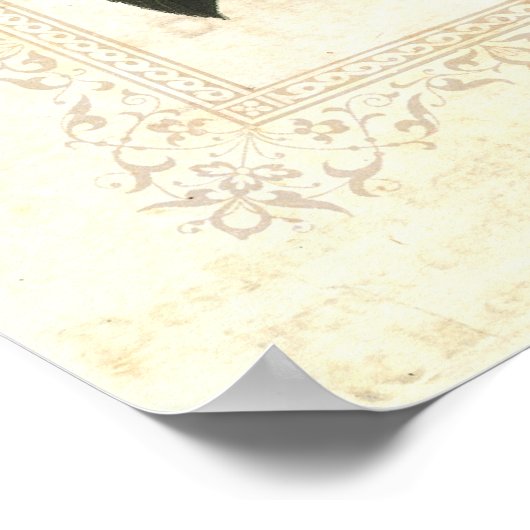 Schöne botanische Print-Kamelie-Blume Poster (Ecke)