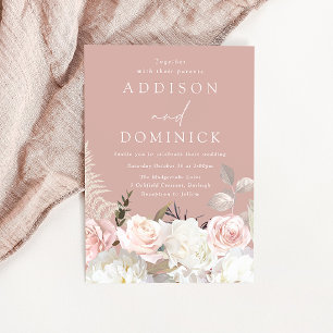 Schöne botanische Rose Einladung